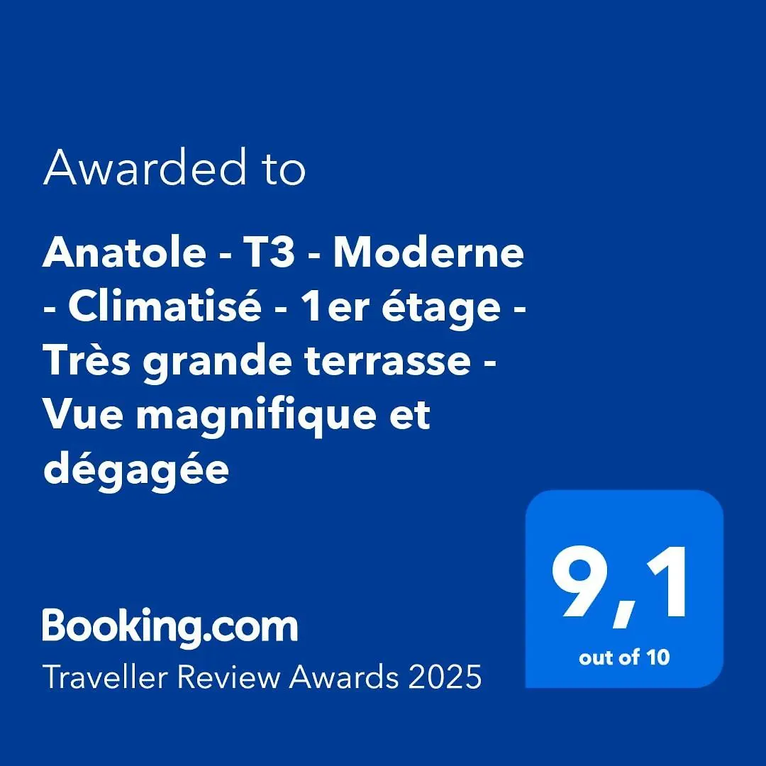 Anatole - T3 - Moderne - Climatise - 1Er Etage - Tres Grande Terrasse - Vue Magnifique Et Degagee Apartment Saint-Mandrier-sur-Mer
